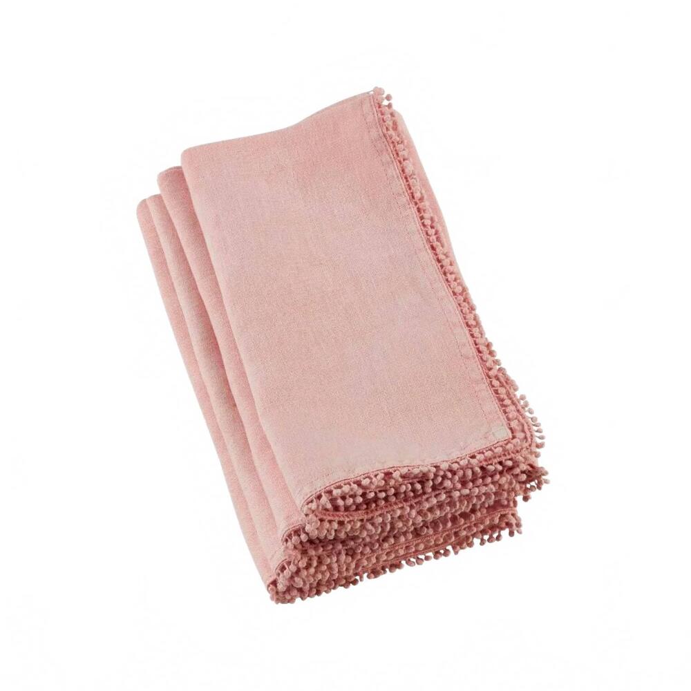 NEW SARO dolly napkin set in blush